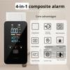 Combustible Gas Alarm With Temperature Humidity Sensors LED Display and Sound Warning For Kitchen Garage