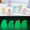 1/5Pcs Mini Resin Fluorescent Santa Claus Miniature Landscape Figurines Fairy Garden Decor Snow Landscape Model Ornaments