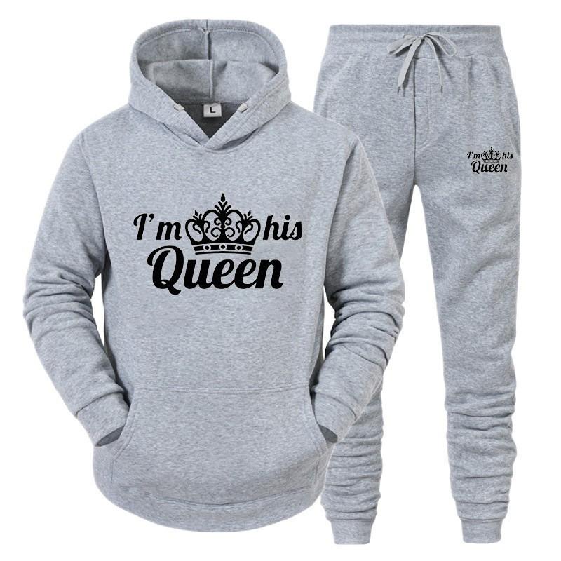 Unisex Hooded Sweatshirt Set Casual Sportswear Tracksuit Teens Adults