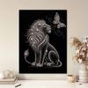 DIY Pearl Embroidery Diamond Painting Kit Majestic Lion and Butterfly Sparkling Beads Art Craft Handmade Decoration Gift for Home