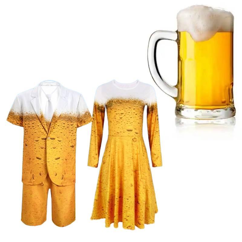 Herre Tema Øl Ytelsesdrakt Kjole Cosplay Kostyme Halloweenfest Gave