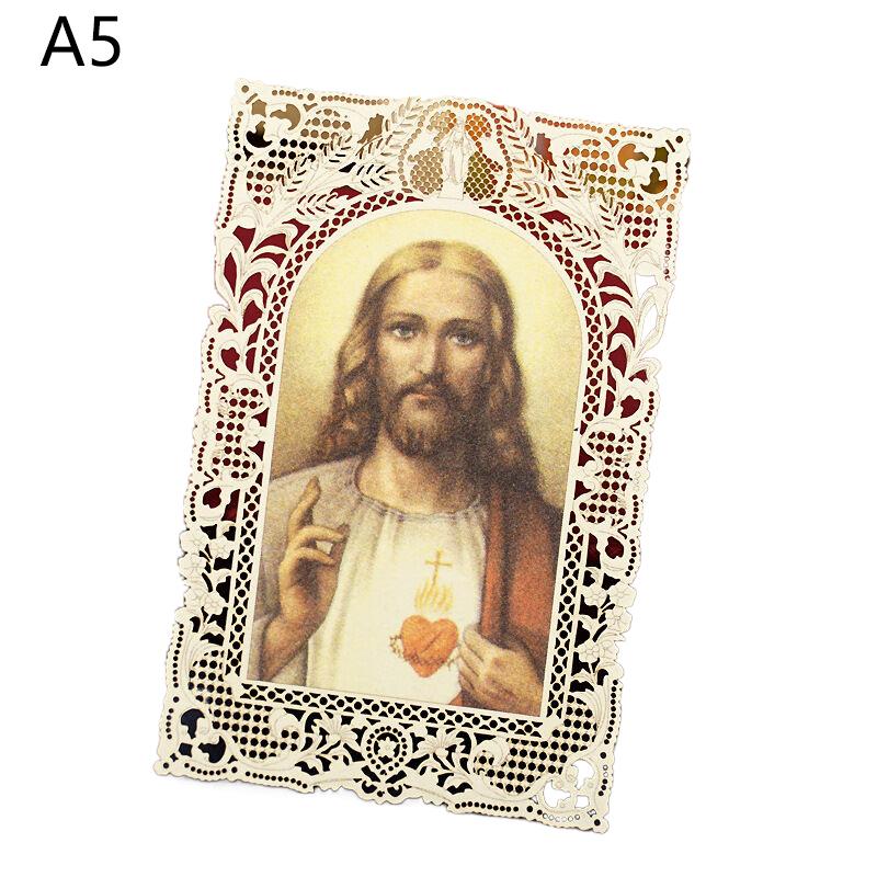 

Иисус Святое Семейство Ажурная Закладка с Вырезом Христианская Католическая Икона Открытка Изысканный Подарок Церковный Сувенир