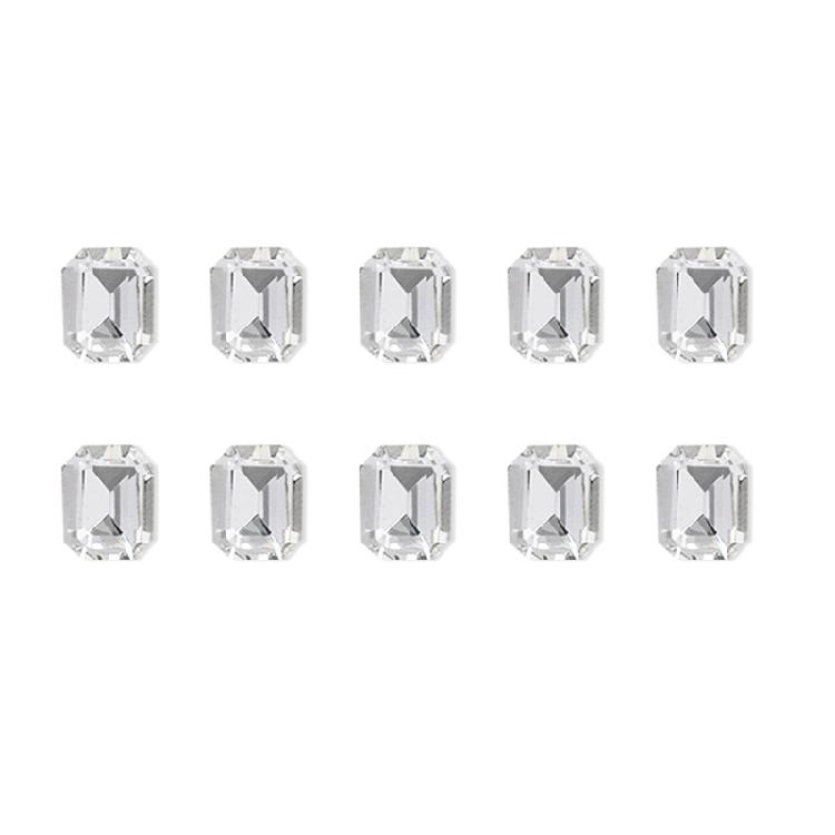 10x Irregular Shape Nail Charms Nail Rhinestones Clear Nail Crystal Gems Charms