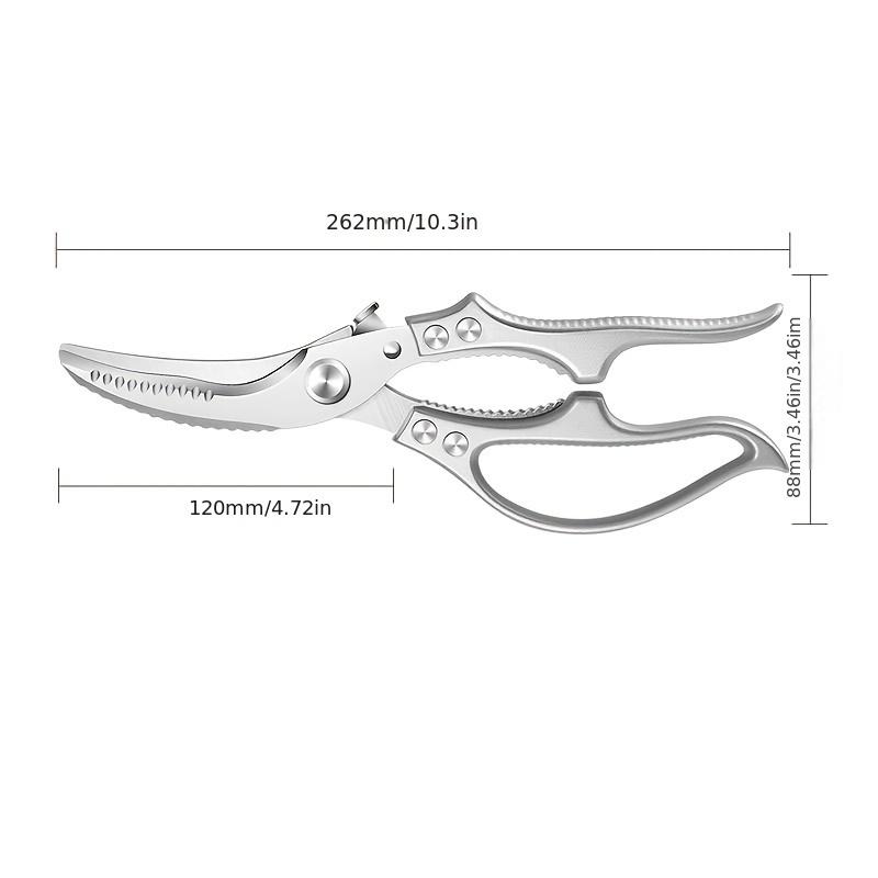 Heavy-Duty Spring Kitchen Scissors Sharp Stainless Steel with Ergonomic Handles,Rust Resistant for Cutting Chicken Bones,Steak,BBQ Meat,Poultry Shears