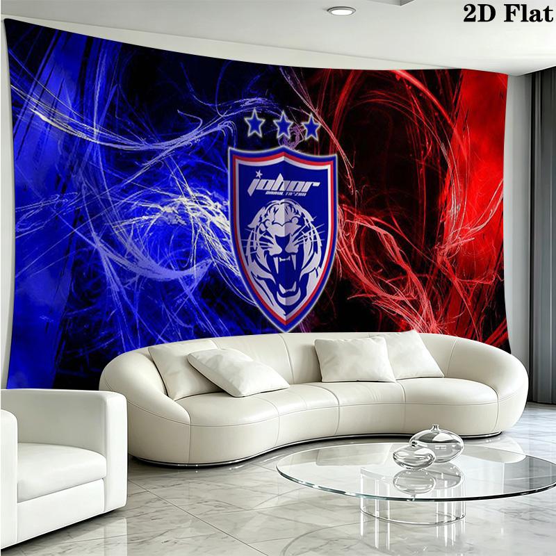 Johor Darul Ta'zim FC Wall Tapestry Aesthetic Wall Hanging Printed Fabric Blanket Decorative Tapestries for Bedroom Living Room Home Decor