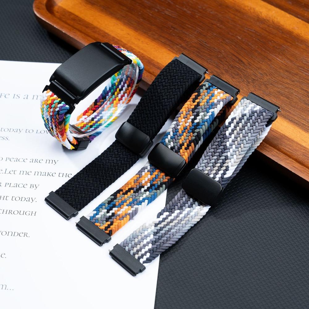 Nylonklockarmband för Whoop 5.0 Armband Vävtyg Klockarmband med Skydd för Whoop 4.0 Sportarmband Magnetiskt Band