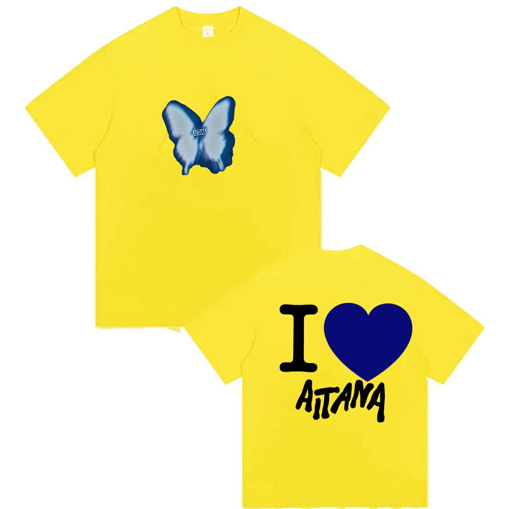

2026 Summer Popular Pop Singer Aitana Leisure Tide Restoring Ancient Ways Unisexs Short Sleeve Tshirt Breathable Loose Coat S