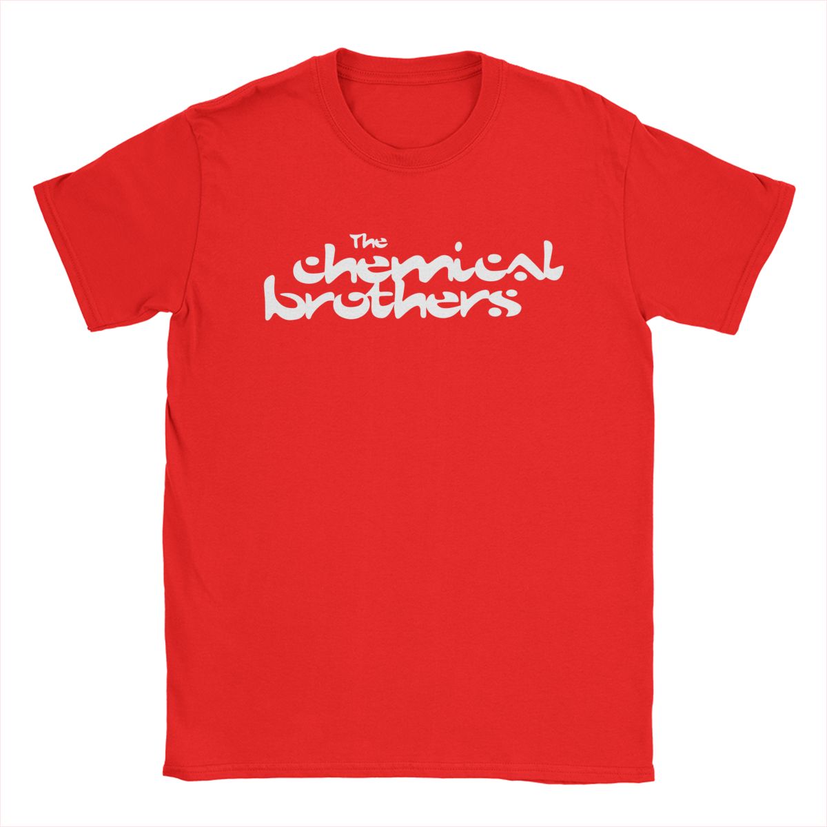 

Мужские футболки The Chemical Brothers Хлопковые топы Смешные футболки с коротким рукавом и круглым вырезом Графические футболки S