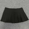 Y2K Gothic Punk Harajuku Sexy Ultra Short Riveted Fold Mini Skirt