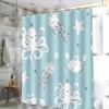 Cartoon Octopus Washable Dirt-Resistant Shower Curtain Shower Head Waterproof Polyester Bath Curtain For Home Decor Accessories