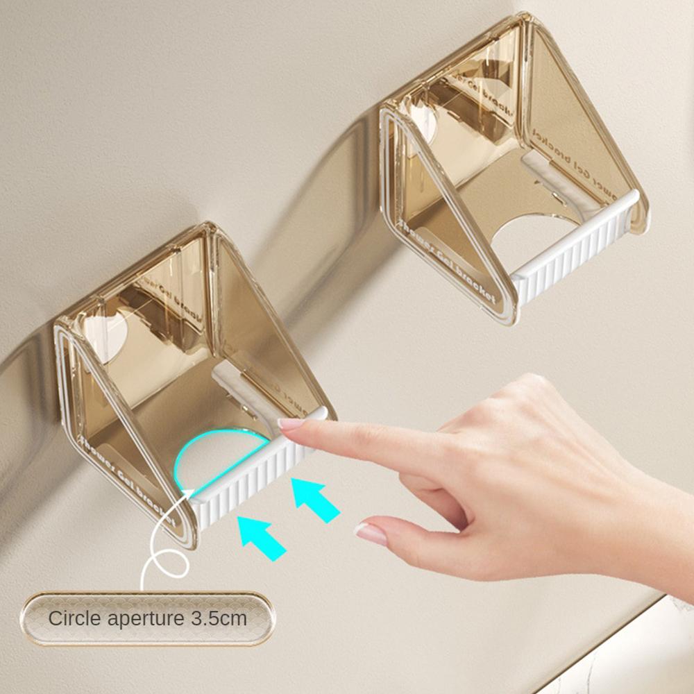 Storage Rack Easy To Press Adjustable Accessories Plastic Grey Bathroom Storage Dishwashing Liquid Hanger Brown Home Storage