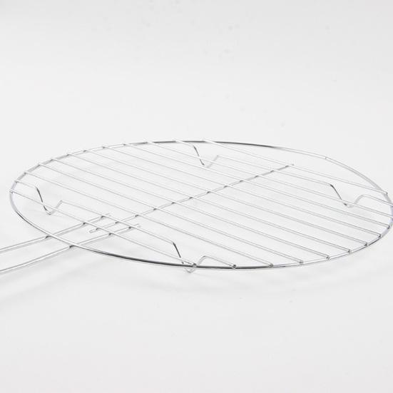 Barbecue Grill Mesh Round Carbon Steel Mesh Rustproof Stainless Steel High Temperature Resistant Prevents Food Falling Fit for Sausages Hot Dogs