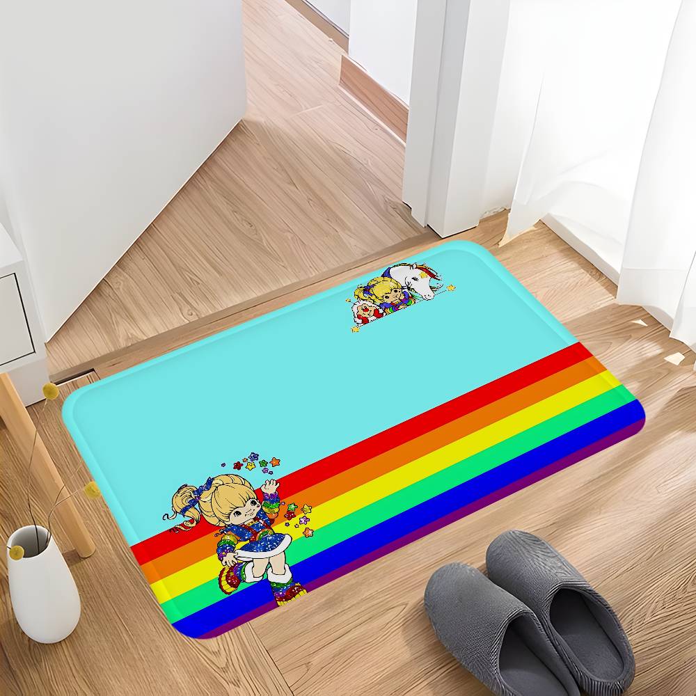 Rainbow Brite Anime Hallway Carpet Non-Slip Laundry Room Mat Laundry Decor Balcony Child Living Room Bedside Area Rugs