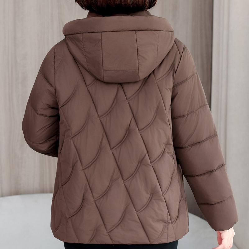 Plus Size L-5XL Fashion Female Coat Winter Jackets Hooded Loose Thick Warm Middle Age Women Parkas