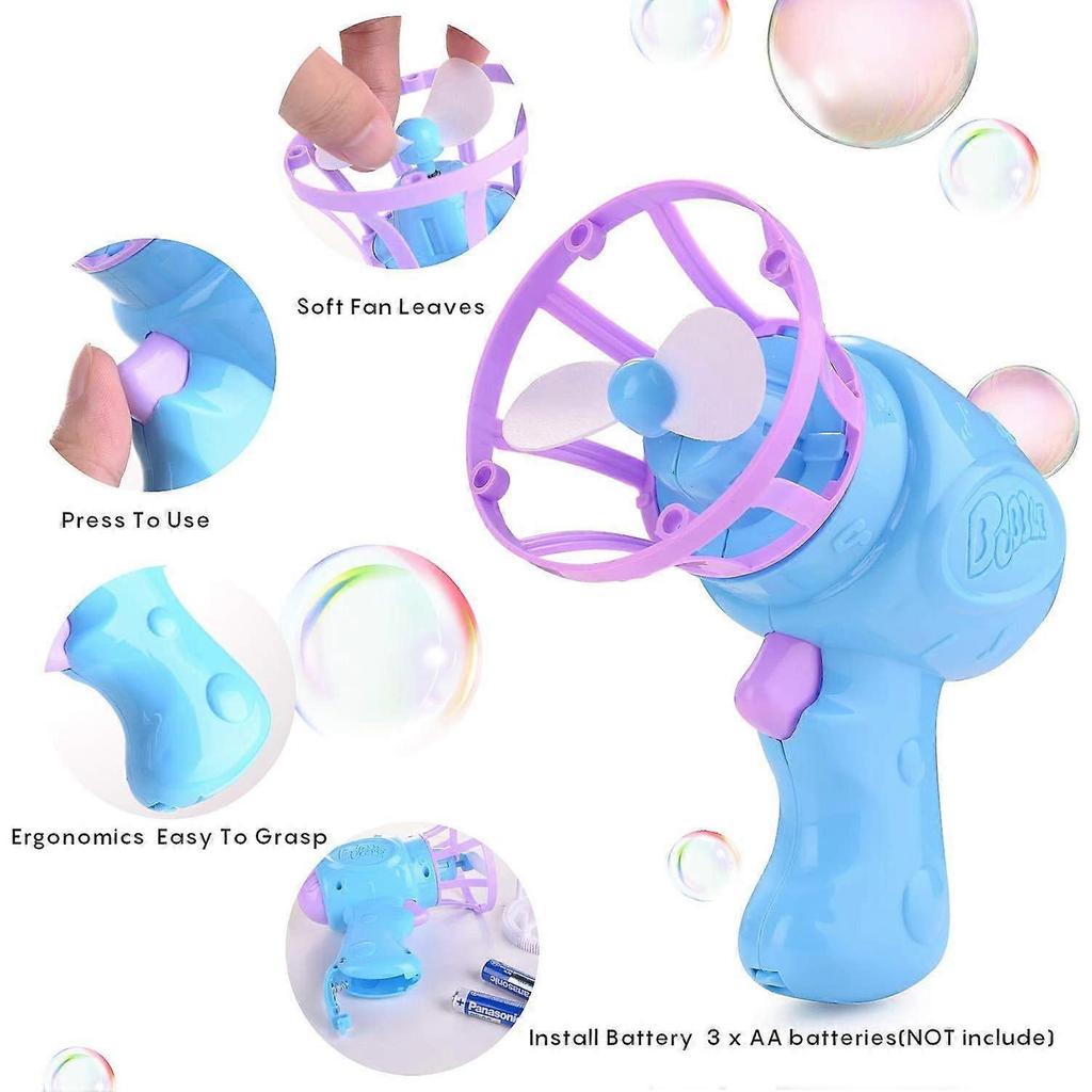 Kids Bubble Gun, Automatic Soap Bubble Machine, Bubble Blower 2 Kinds of Bubble Shapes, Summer Bubble Game for Kids Beach Pool Garden