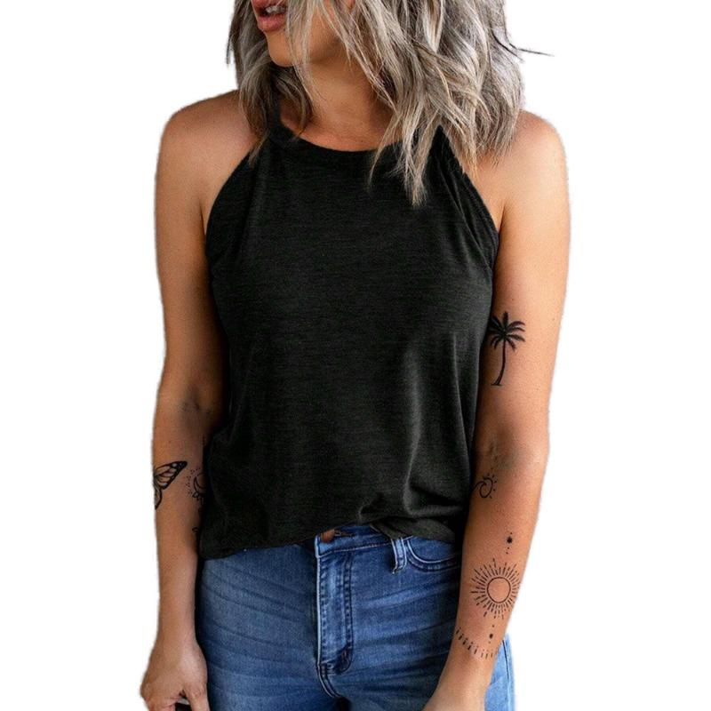 Women's New Hanging Neck Sleeveless Vest Top