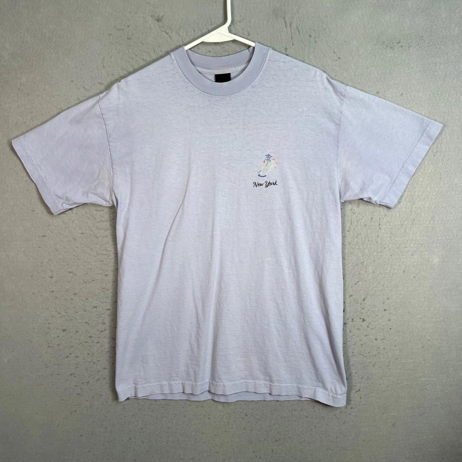 

OnlyNY Mens Size Medium Light Blue New York Graphic T-Shirt 100% Cotton XL