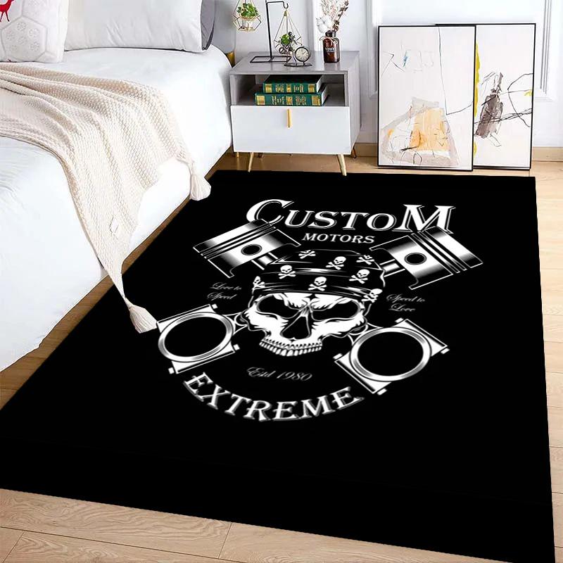 Skull Wings Engine Power carpet Suitable for all seasons printing Protective pad Office chair cushion Fashion