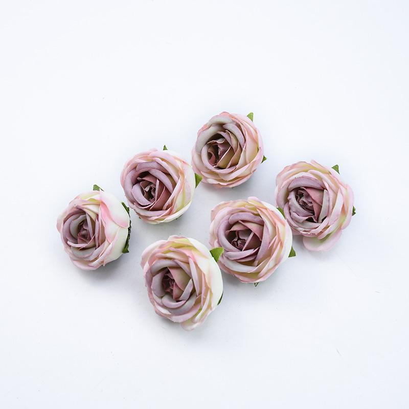 50/100pcs Artificial Flower Silk Rose Wedding Outdoor Garden Home Decor Accessories Diy Gift Candy Box Brooch Christmas Wreath