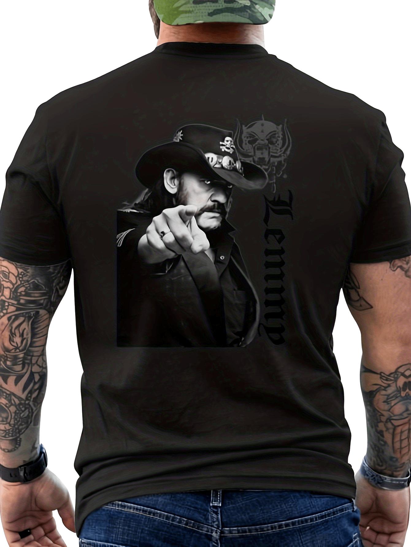 

Men s Lemmy Graphic T-shirt- Featuring the Signature of Heavy Metal Icon Lemmy on the Back XXXXL