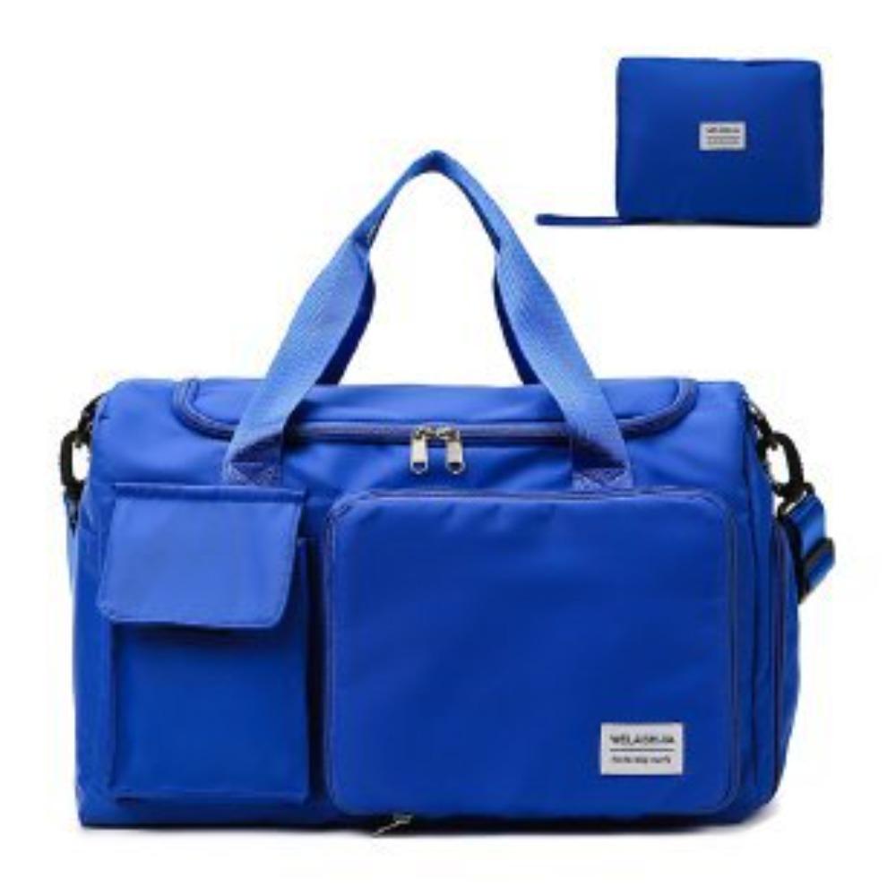 New large-capacity luggage bag foldable shoulder bag swimming fitness fashion oblique span bag dry and wet separation travel bag