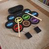 Portable Hand-Rolled Silicone Jazz Electronic Drum Set - Silent Practice Percussion Instrument