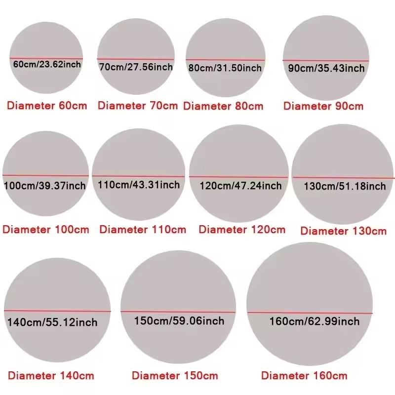 Plant Flower Patterns Round Tableclothes for Dining Table Fitted Table Protector Cover Elastic Edge Desk Decoration Waterproof