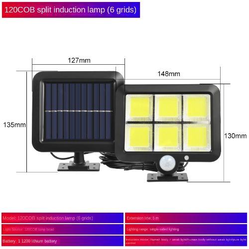 56LED Induction Wall Lamp Waterproof Split Solar 100COB Separated Human Body Induction Courtyard Lamp Garage Lamp