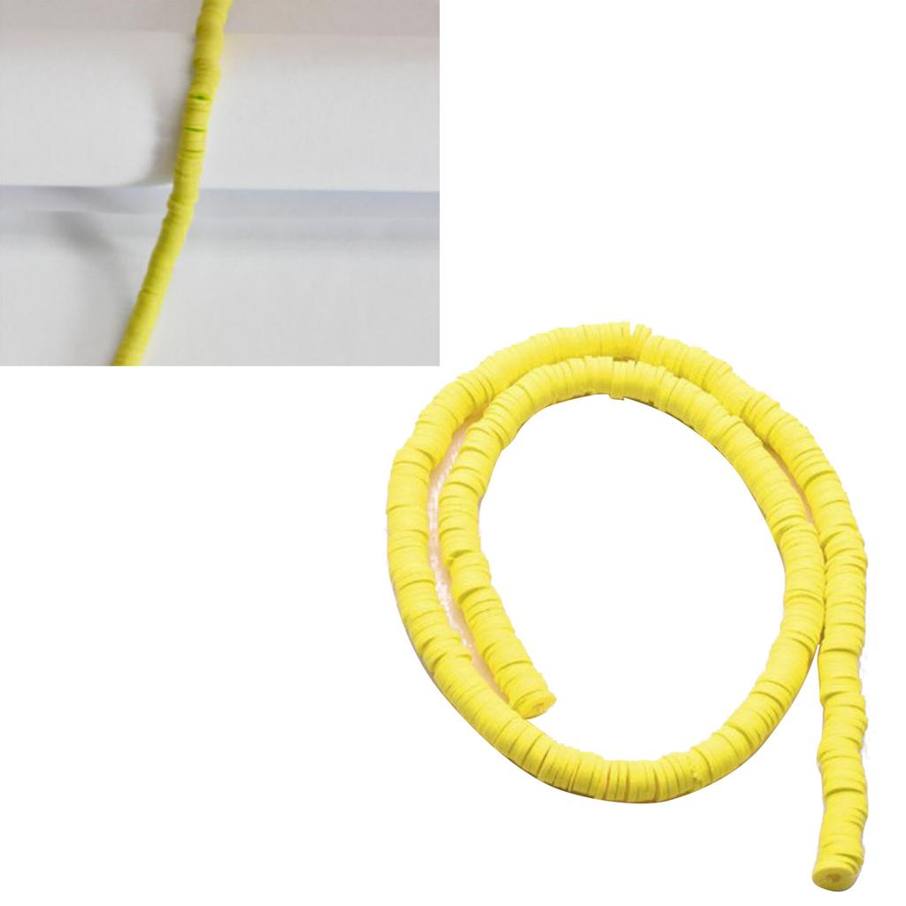Yellow Flat Polymer Clay Bead DIY Decoration Polymer Clay Disc Beads for Necklaces Bracelets
