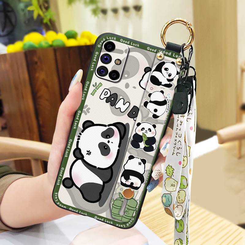 Kickstand Fashion Design Phone Case For Samsung Galaxy M31S/SM-M317F/M315F Lanyard Anti-dust Ring Wristband Soft case