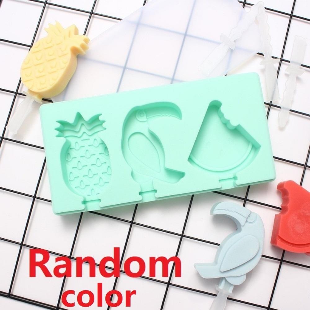 Silicone ice cream molds,Diy cartoon animal fruit Popsicle mold covers, reusable, Popsicle molds, mini Popsicle molds, ice cream