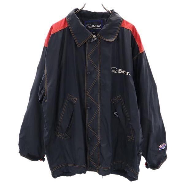 

Bear 90s Logo embroidery Zip jacket F Black x red jumper Men s Used