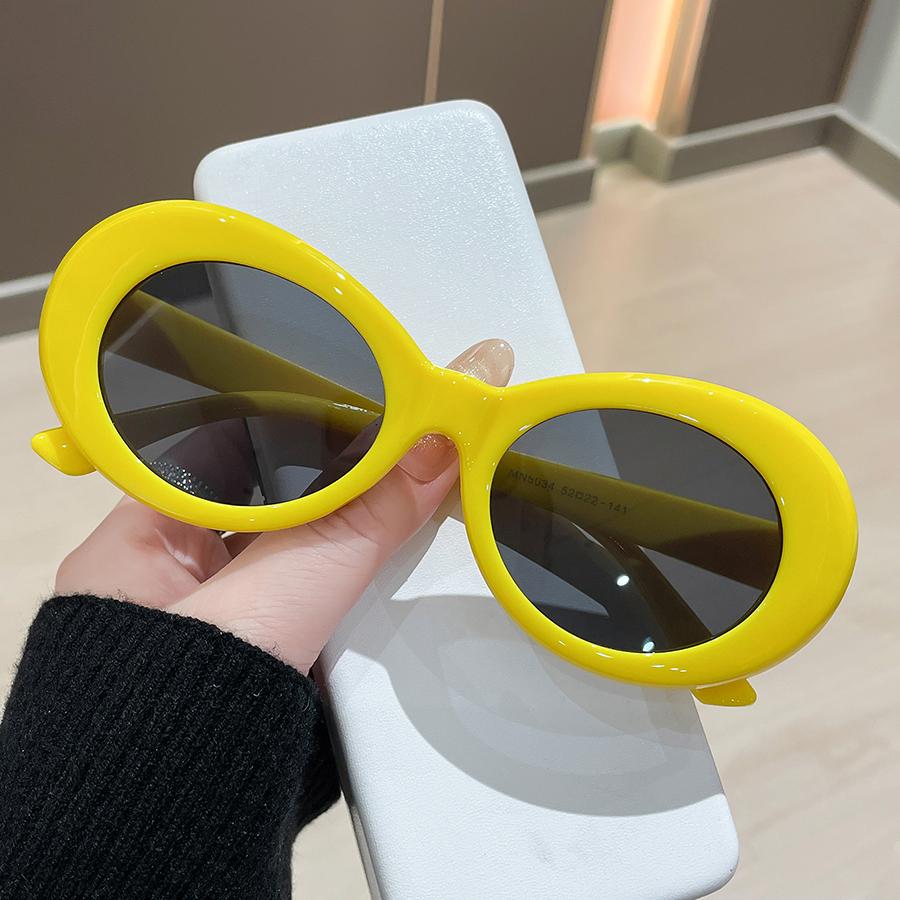 1 pièce Lunettes de Mode Personnalité Y2K à Monture Ovale en Plastique pour Hommes/Femmes Décoration pour Vacances en Plein Air Fête sur la Plage Festival de Musique