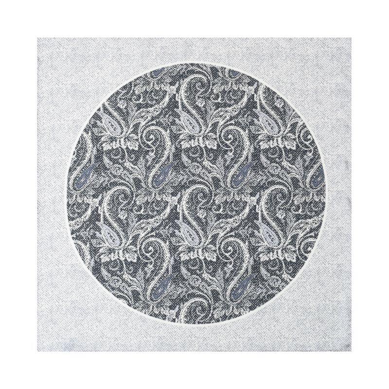 TXRMDX Men s Mulberry Silk Paisley Square Scarf One Size