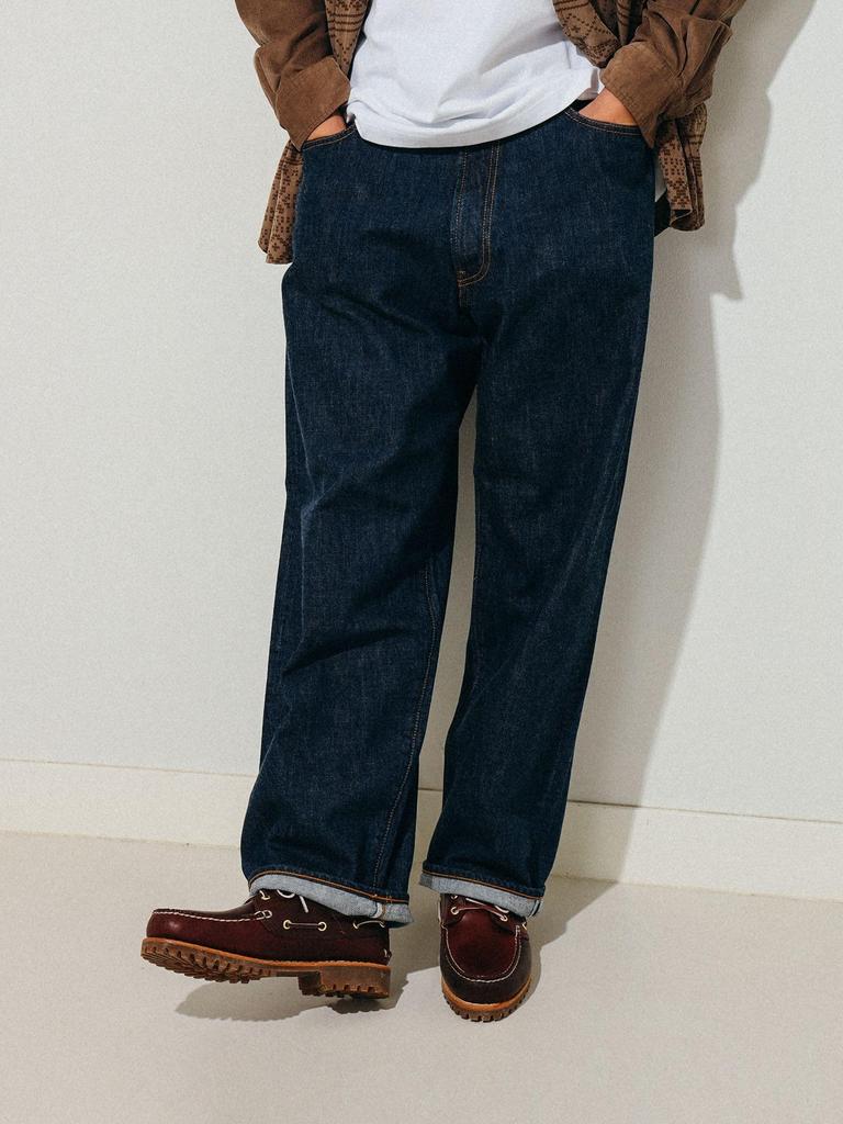 INDIGO S 11210299791 Jeans Wide Fit Denim Pants [BEAMS] Men's