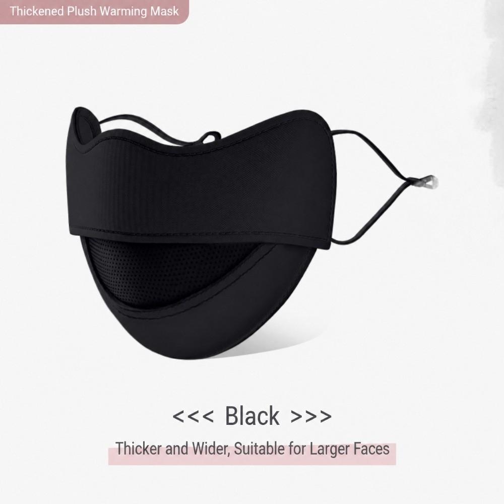 Thermal Fleece Warm Face Cover Adjustable Ear Loops Windproof Cycling Face Mask  Cycling/Running
