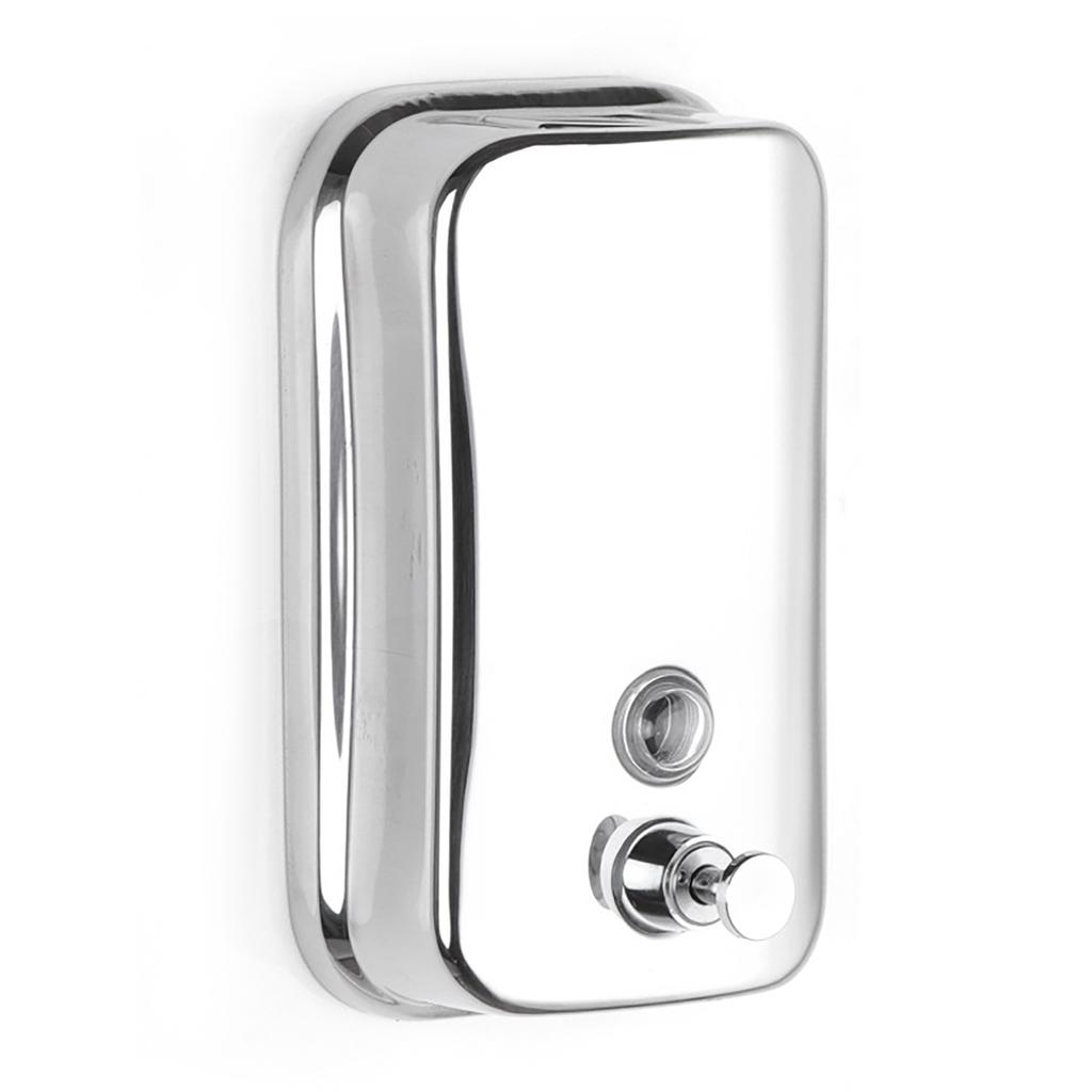Dozator Manual de Săpun Montat pe Perete 800ml Oțel Inoxidabil Dozator Comercial de Săpun Lichid Reîncărcabil