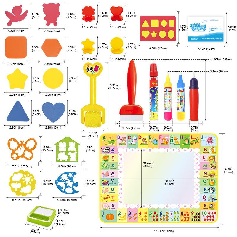 120 * 90 Детский цветной водный холст для дошкольного образования — фото 5