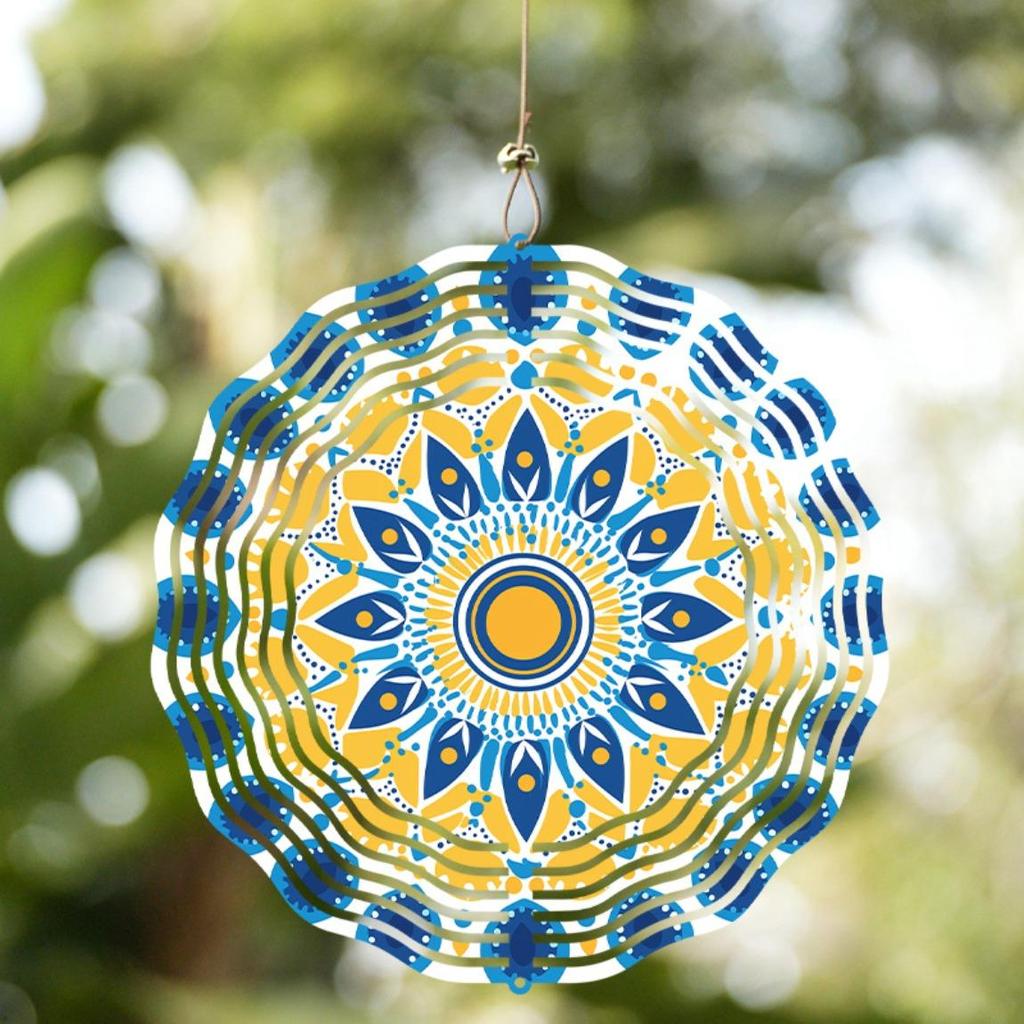 Bohemian Style Outdoor Wind Chime Handcrafted Garden Decor Sculptural Yard Art Colorful Rotating Gift for Indoor and Outdoor Use Wind Powered