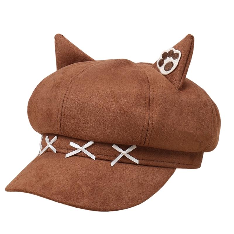 Lovely Bowknot Cats Ear Toddler Hat Durability Easy Wash Polyester Fabric Comfortable For Boys Girls 0 6 Years