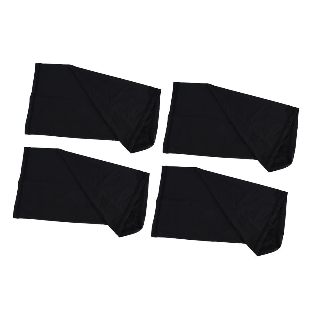 4Pcs Black Color Ice Silk Sun Protection Headgear Comfortable Breathable Headwear Face Cover for Cycling