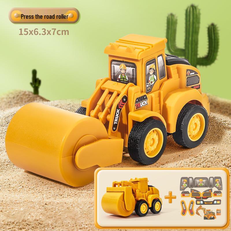 Children's Inertia-Powered Excavator Toy - Educational Pull-Back Car Gift