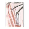 Pink Sea Beach Poster Flamingo Retro Van Surfboard Summer Wall Art Canvas Painting Living Room Interior Picture for Home Decor