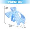 12Pcs Striped Bowknot Tie Napkin Rings Satins Fabric Pearls Embellishment Dining Table Decoration Desktop Accessories HX6C