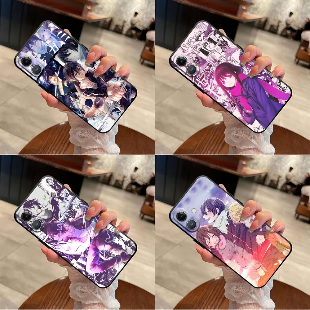 Noragami For iPhone 17 Air 16 15 14 13 12 11 Pro Black Soft Cover Phone Case