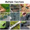 20Pcs U-Shaped Garden Stakes & 20Pcs 3-Hole Washers Turf Nails for Securing Weed Tents & Lawn Turf Outdoor Landscaping Anchors
