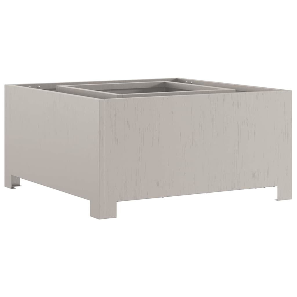 Fire Pit Brown 60 X 60 X 30 Cm Weatherproof Steel