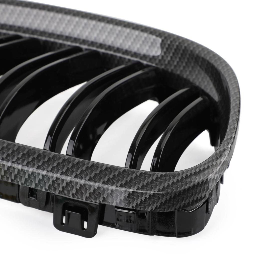 Front Kidney Grill Grilles Carbon Fiber Fit BMW E90/E91 LCI 3 Series 2008-2012