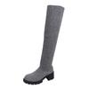 Sexy Slim Over The Knee Stretch Socks Boots Women Autumn Thick High Heels Long Boots Woman Anti-slip Platform Shoes Comfortable