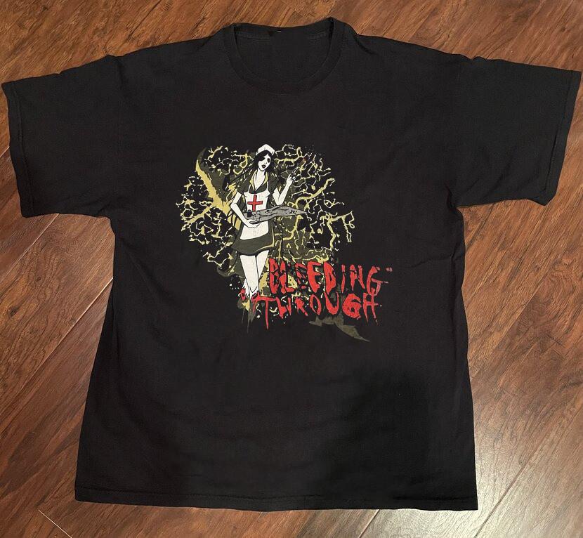 

Vintage 2000 Bleeding Through Band Black Short Sleeve S to 5XL Shirt AA781 Unisex T-Shirt XXXL